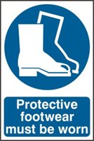 Protective Footwear Must Be Worn- PVC SIGN