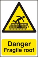 A4 Rigid- Danger Fragile Roof PVC Sign