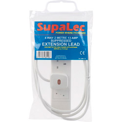 SupaLec 13 Amp Extension Lead 4 Gang 2m