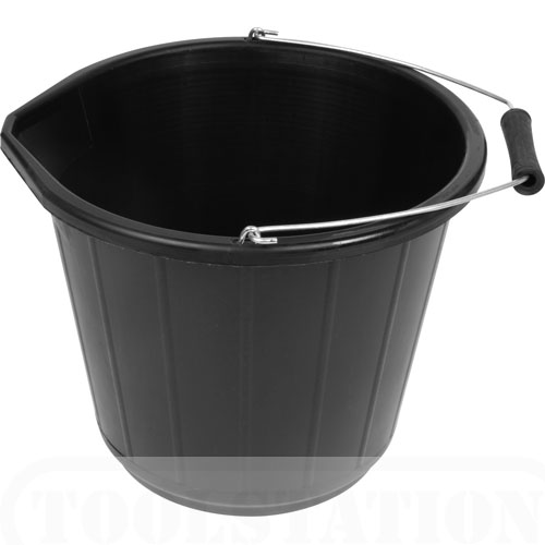 INDUSTRIAL BLACK PLASTIC BUCKET