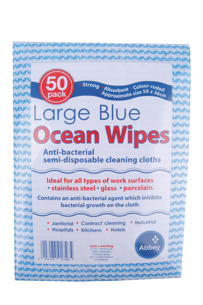Abbey 50X36Cm Blue Ocean Wipe (Large) 50 Abbey 50X36Cm Blue Ocean Wipe (Large) 50
