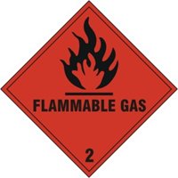 Flammable Gas Class 2 Sign