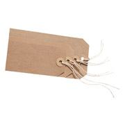 82mm x 42mm Brown Tags & String (per 1000)