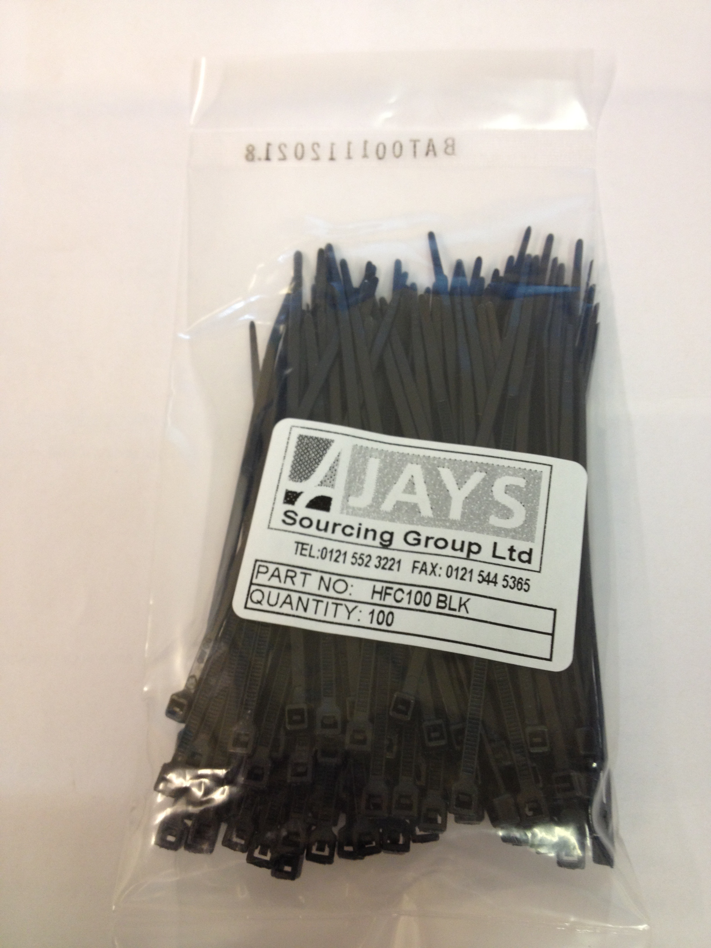 Black Cable Ties 4" (100mm x 2.5mm) (100 per pack)